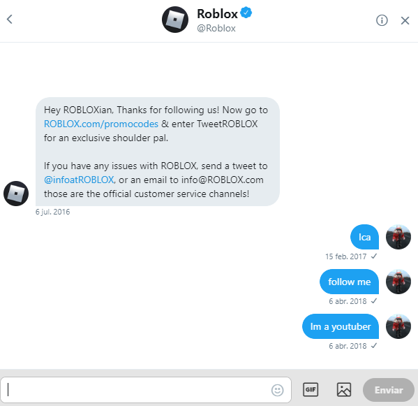 Stronbol On Twitter Que Verguenza Roblox Me Dio Follow Y - roblox promo codes february 2 18 2019