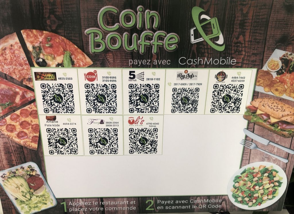 banjHT's tweet photo. Pandan tan sa, Coin Bouffe la update nan @banjht. Peye ak @cashmobileht pa janm rate Okazyon sa. Pase komand ou, peye ak yon QR code #HaitiTechWeek #Fintech https://t.co/smYEsrwRIk