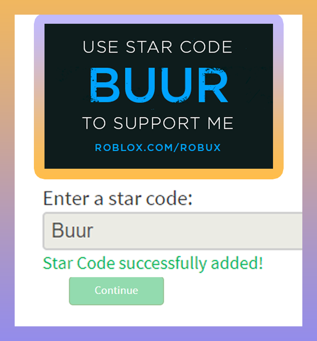 X 上的Buur：「Use star code BUUR while buying ROBUX or BC/TBC