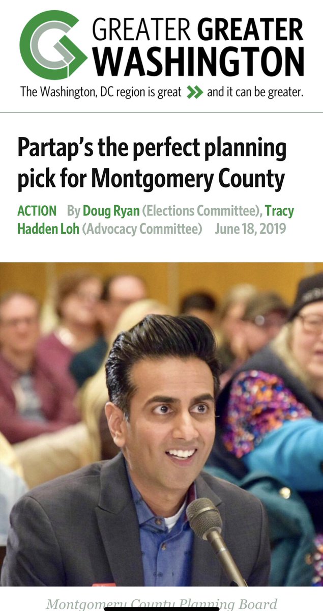 FriendsofFGMH's tweet image. Greater Greater Washington endorses our Co Founder Partap Verma for Planning Board!
ggwash.org/view/72626/par…
