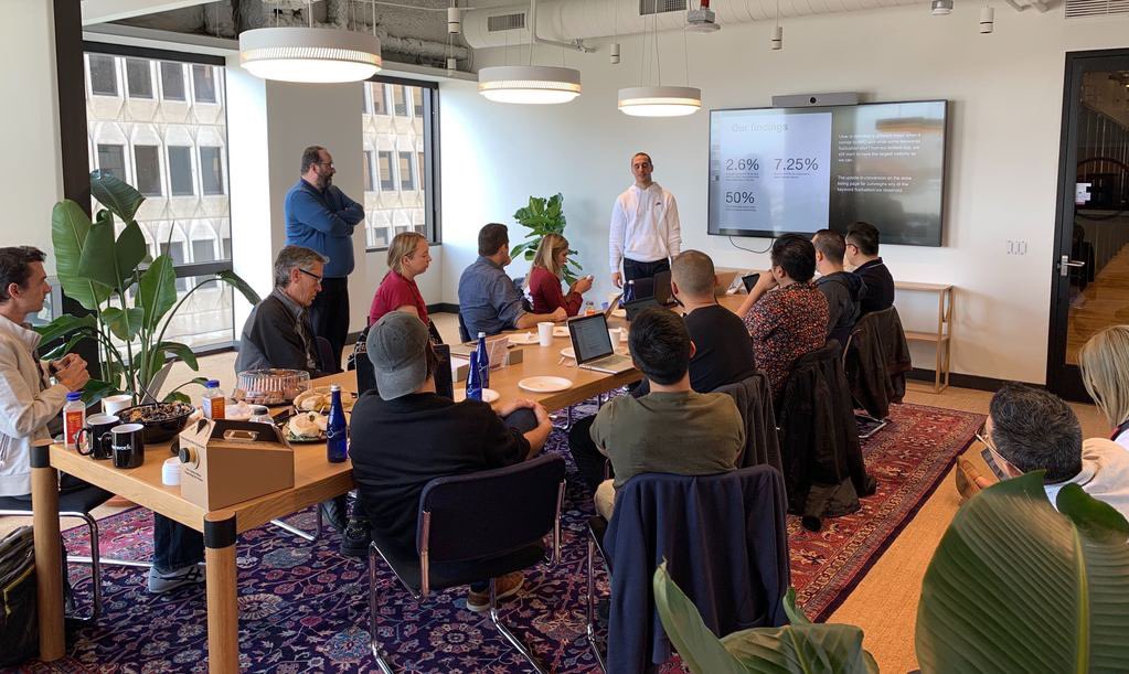 lgalazzo's tweet photo. This morning, we are learning a lot at @AppTweak #ASOBreakfast in SF 🚀🥐 (I was writing this tweet on the picture 😁) - #ASO #AppStoreOptimization #ASOTool #brandvsgeneric #keywords #shortdescription #CVR https://t.co/C4N8jpg8uk