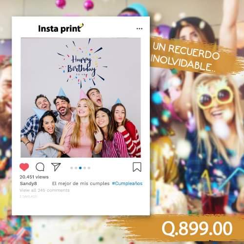 Slaservicios's tweet photo. Celebra tu #Cumpleaños de una forma espectacular, que todos los invitados se lleven una foto contigo en 3 sencillos pasos, te tomas una selfie, agregas el hashtag y listo te la llevas impresa.

Contáctanos ☎️ (502) 4501-6777
Escríbenos 📧instaprint@slaservicios.com https://t.co/fUm77xrhuV
