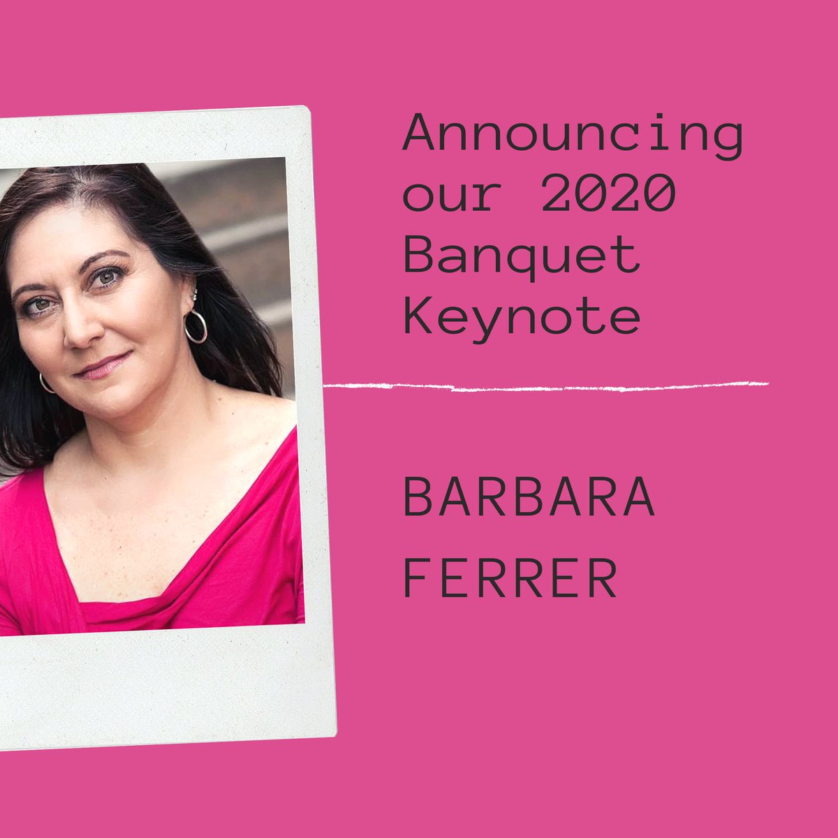creativeinkfest's tweet image. We’re so happy to say that @BarbFerrer is going to be our banquet keynote!