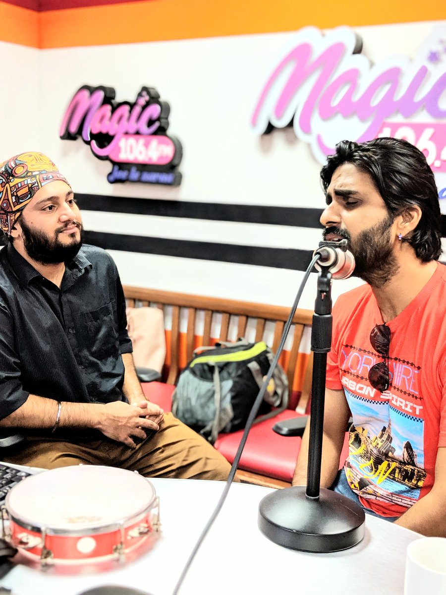 AamanTrikha's tweet photo. Had a 'magical' time at @magicfmmumbai Mumbai studios for a candid interview with RJ @thewittysingh ! 
Sharing more fun videos &amp; interview about my songs soon  🎶
Stay Tuned✌

#Zinda
#TuesdayThoughts 
#AamanTrikha #MagicFM #Mumbai  @bharat_thefilm @beingsalmankhan @aliabbaszafar https://t.co/5DJMBBwLEZ