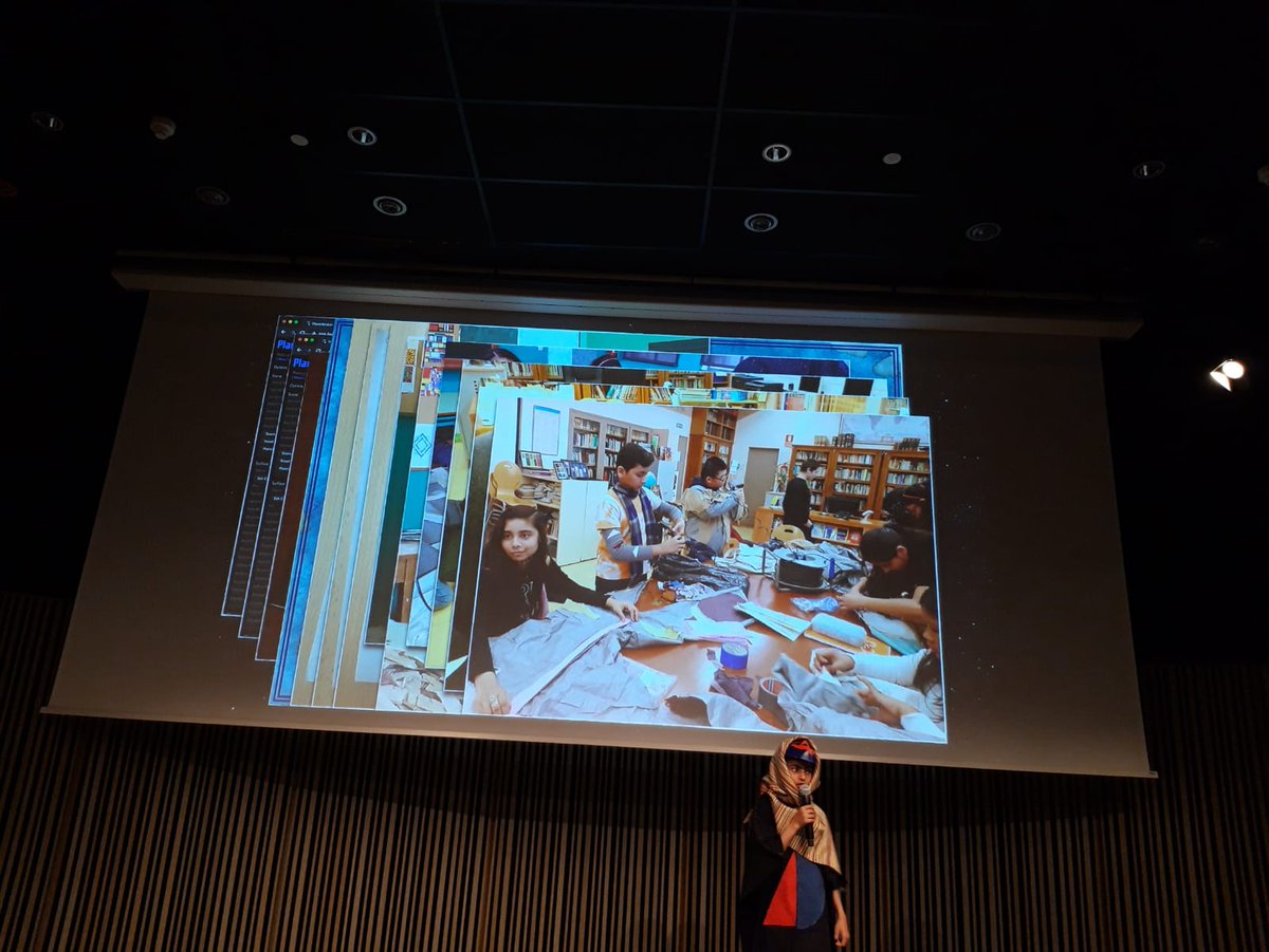 consorciedubcn's tweet photo. L'alumnat de 1r i 2n d’ESO de l'@insmilabcn presenta al @MACBA_Barcelona el procés de 'El ojo en el cielo' un projecte audiovisual col·lectiu creat amb l'artista Serafín Álvarez en el marc del programa Creadors #EnResidència que incorpora el rol en viu, arts escèniques i cinema https://t.co/DWlzSEXp3L
