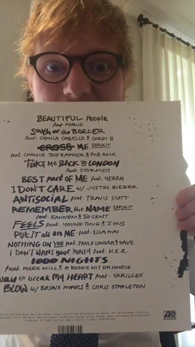 elcancillercom's tweet photo. Ed Sheeran mostró las colaboraciones estrella de su último disco. 💯⚡️ https://t.co/XnwUSaO7p8