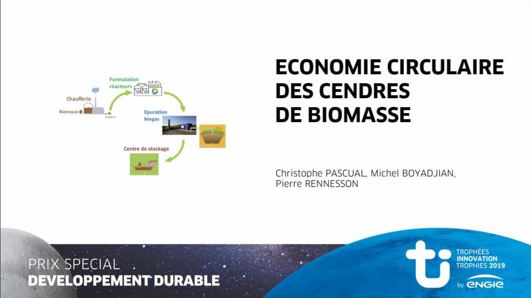 ENGIEInnov's tweet photo. #InnovWeekENGIE Trophées de l’Innovation @ENGIEgroup Prix spécial Développement durable : Economie circulaire des cendres de biomasse - BU France BtoB @ENGIE_CofelyFR https://t.co/WYtwa6Eg0D