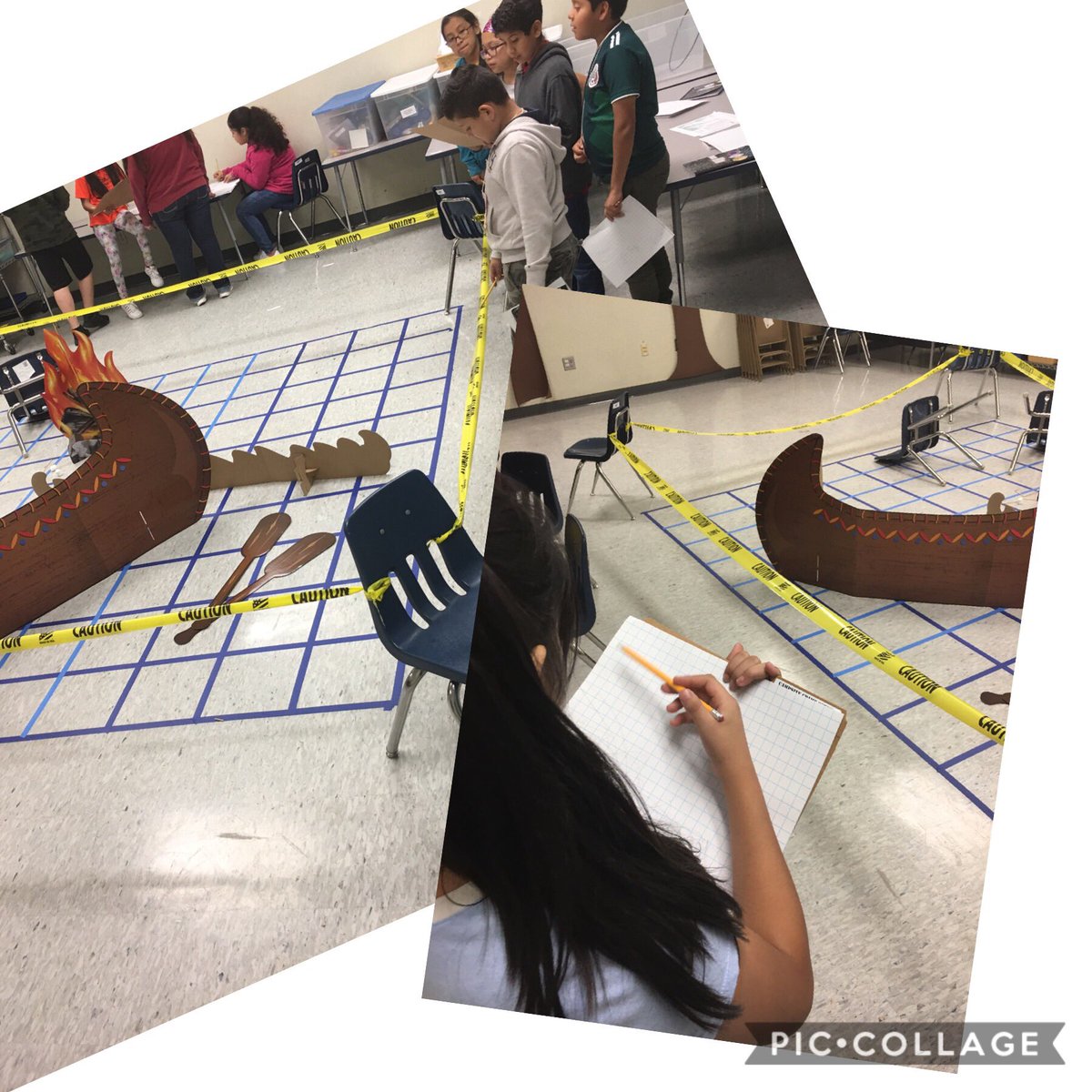 Crime scene investigation @WilsonAISD #AISDsummecamp #CampCarter