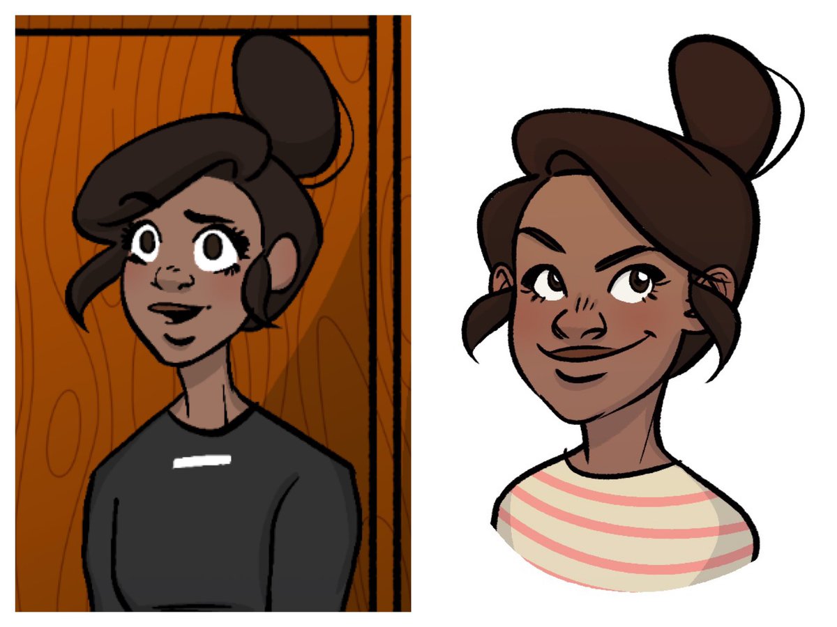 heymolls's tweet photo. itβs very easy for me to think that i havenβt gotten any better at drawing, but i put these 2016 and 2019 kids side by side and was blown away. differences are subtle but theyβre there! #bluelinerscomic https://t.co/2F4oB8s2Lq