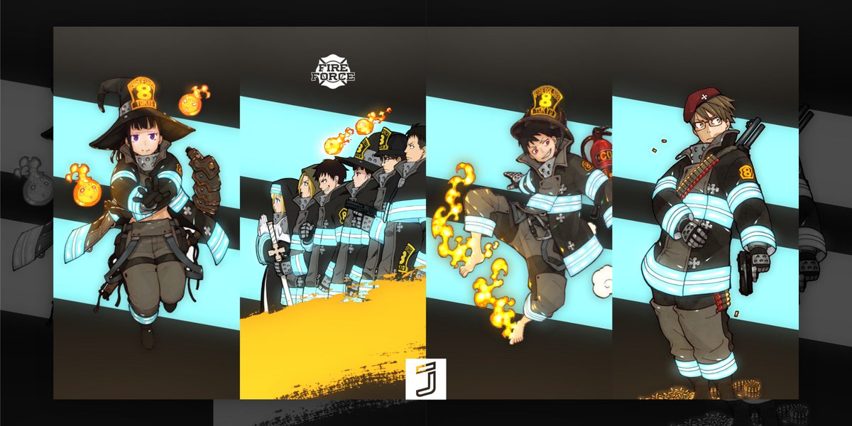 Pour célébrer l'arrivée en anime de Fire Force, je me suis amusé à faire quelques fonds d'écrans pour les fans du manga! Si tu ne connaissais pas encore je te le conseille!
Liens:
 fc.lc/Maki
 fc.lc/FireForce
 fc.lc/Shinra
 fc.lc/Takehisa