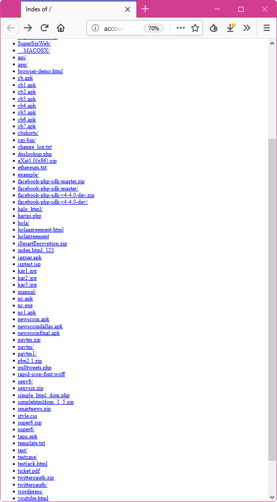A repository of malware/phishing kits/hacking tools/how-to documents/source codes/etc. has been found.
#phishing #Malware
