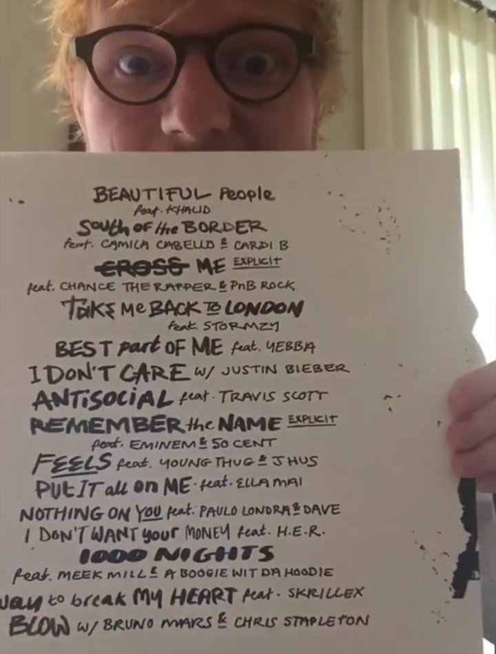 iamferro's tweet photo. Cuándo vi el tracklisting de lo nuevo Ed Sheeran, Nothing on you feat Paulo Londra https://t.co/P0alzx51RP