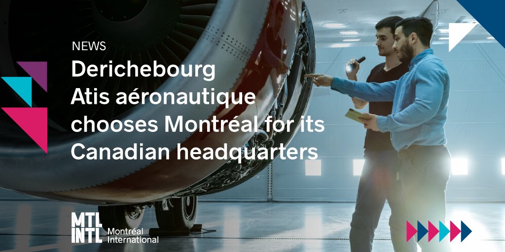 Good news ✈️! Derichebourg Atis aéronautique chooses #Montreal for its Canadian headquarters. The French company plans to create 130 specialized jobs. 
👉 ow.ly/tLN650uGYeA  

Keep up with the latest news from the #ParisAirShow with <a href="/economie_quebec/">Économie Québec</a>. 

#ChooseMontreal