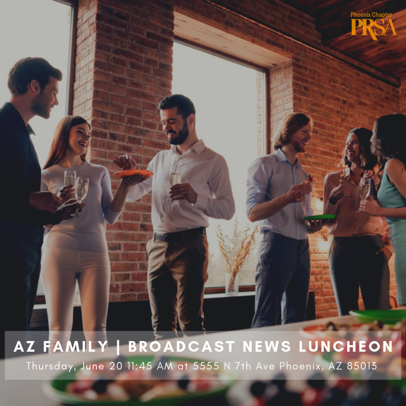 Lights, Camera, Action! Join PRSA Phoenix on Thursday, June 20, for an exciting event with panelists <a href="/SeanOnTV/">Sean McLaughlin 3TV/CBS5</a> <a href="/VeryThorough/">Jessica Parsons</a> <a href="/jenniferjones/">Jennifer Jones</a> &amp; <a href="/bobbijokelly/">Bobbi Jo Kelly</a> with <a href="/azfamily/">azfamily 3TV CBS 5</a> Sign up at bit.ly/azluncheontix - space is limited!