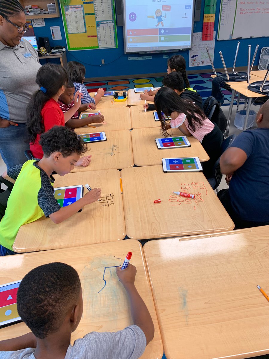 ealy_daeducator's tweet photo. #DoganNation Who says you can’t have fun learning in summer school! @GetKahoot is a great tool to use as review; besides friendly competition never hurt anyone. #DoganMath #Dogan2nd https://t.co/BnpgX3FYoR