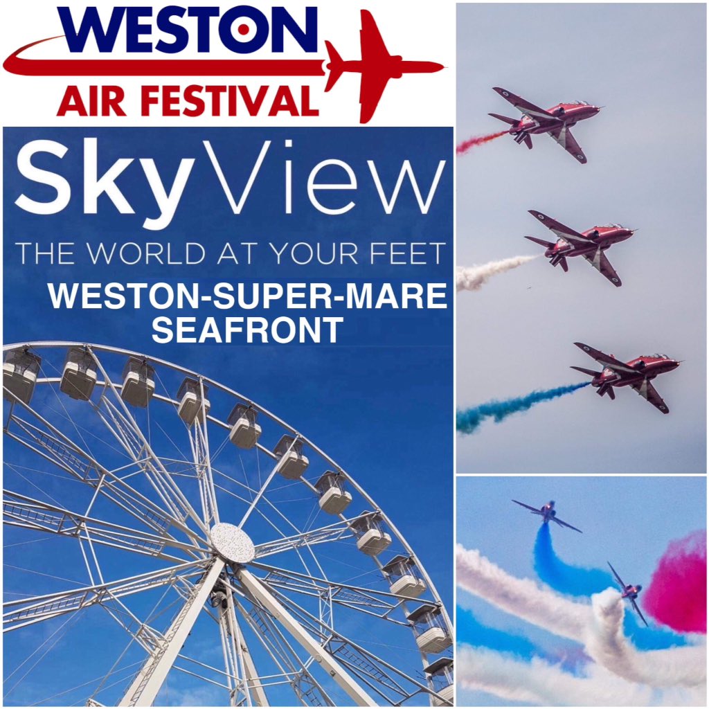 Sky View (@skyviewwheel) on Twitter photo Enjoy the @WestonAirFest 40 metres up! <a href="/WestonSeafront/">Weston Seafront</a> #tourism <a href="/VisitSomerset/">Visit Somerset</a> <a href="/VisitEngland/">VisitEngland</a> <a href="/visitweston/">Visit Weston-super-Mare</a> #fun #somerset #views #redarrows Enjoy the @WestonAirFest 40 metres up! <a href="/WestonSeafront/">Weston Seafront</a> #tourism <a href="/VisitSomerset/">Visit Somerset</a> <a href="/VisitEngland/">VisitEngland</a> <a href="/visitweston/">Visit Weston-super-Mare</a> #fun #somerset #views #redarrows