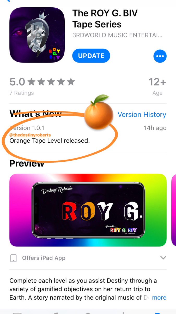 TruAmbition's tweet photo. 6 months ago, @DestinyRawberts and I were talking about making a video game. Today, we release the 2nd Level “Orange” featuring colorful musical selections by the Queen herself! I love my team! Who knows what we will create next! #3METeamInHouse 🎮 https://t.co/Vo1gH2apij