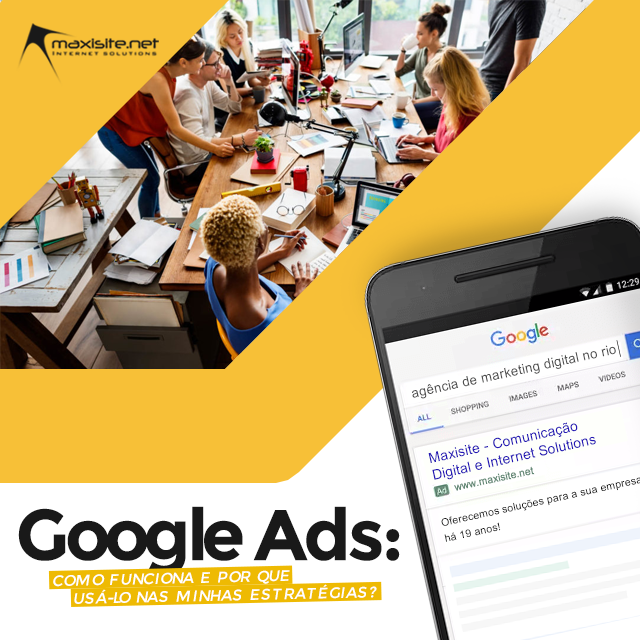 Maxisite's tweet photo. Google Ads: como funciona e por que usá-lo nas minhas estratégias? https://t.co/k7JmDM3ojY https://t.co/eRcvRU9SQS