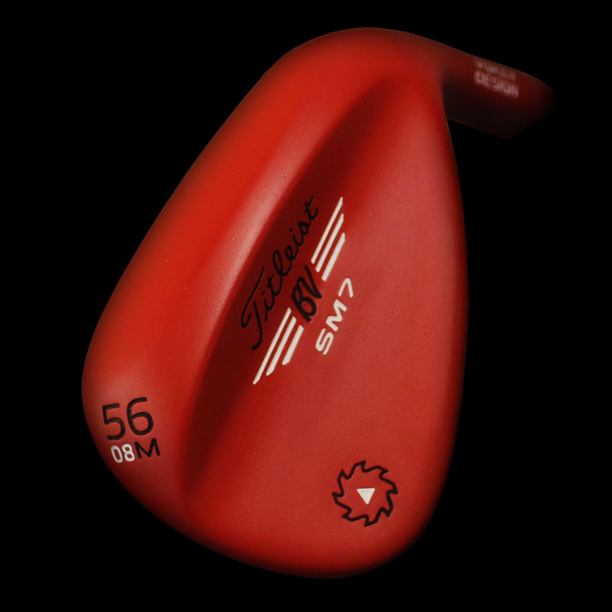 GolfCustomsUK's tweet image. Custom Red Titleist BV SM7 56.08 M Grind Vokey Design Wedge with black and white paintfill. 
Customised by Golf Customs. 
#titlest #sm7 #vokey #customgolfclubs #redwedge #wedge #golf