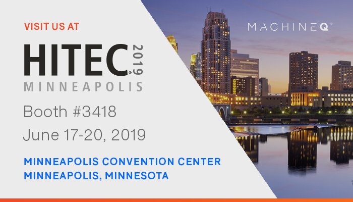 MachineQ's tweet photo. Hello #hitec2019! Swing by the MachineQ booth to discover how you can optimize your operations using #IoT. With MachineQ's #LoRa-based platform, you can connect thousands of low cost wireless sensors to solve for hundreds of other use cases. #MeetMachineQ #hospitality https://t.co/CQCox1FKrr