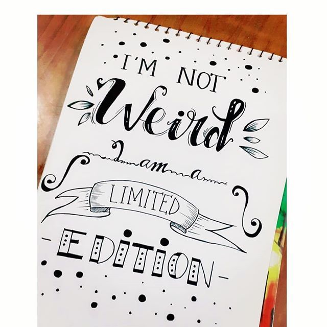 LettersByAyesha's tweet photo. Be who you are....
I mean Be weird 😂🤞
.
.
.
.
#calligraphy #calligraphylove #calligraphynewbie #calligraphymasters #calligraphychallenge #lettering #letteringchallenge #letteringlove #learningletters #learninglettering #doodle #pharmacystudent #quote… https://t.co/8UUywb6CB2 https://t.co/NFMy317Mlv