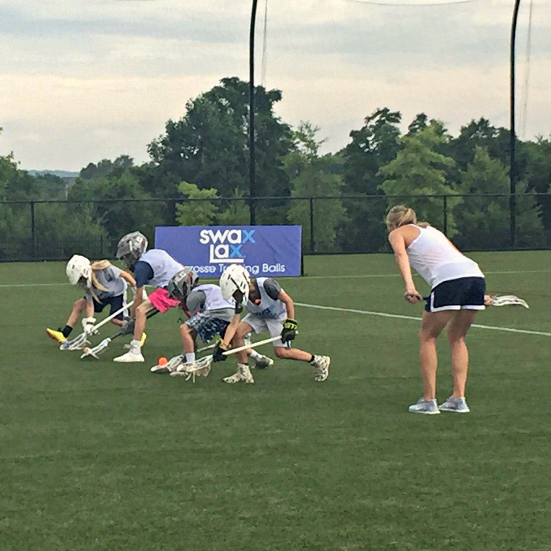 A great action shot from behind-the-scenes at <a href="/USLacrosse/">USA Lacrosse</a> headquarters, with Ally Carey of Women's Professional Lacrosse League - WPLL #allycarey #swaxlax #trainanywhere #uslacrosse #positivecoaching