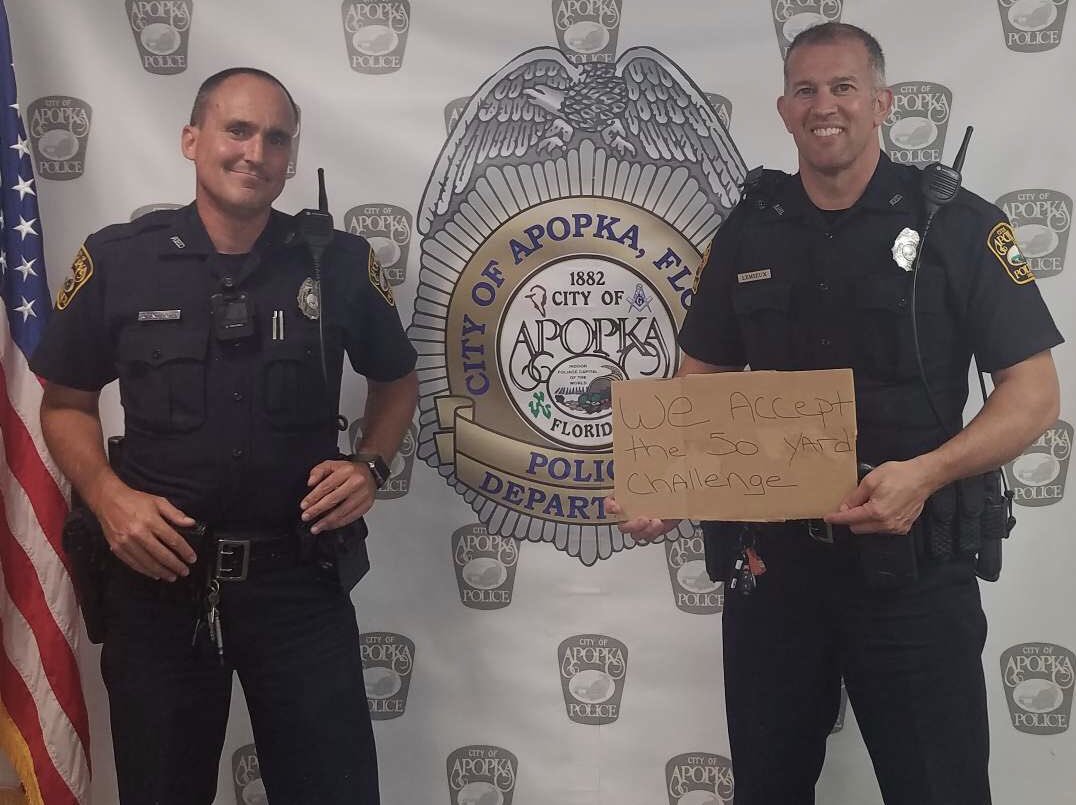iamrodneysmith's tweet image. Family, Please help me welcome Officer’s Justin (right) &amp;amp; Matt (left) from the Apopka Police Department in Apopka, FL.  They have stepped up &amp;amp; accepted the 50 Yard Challenge ! 

Thank you both for protecting and serving the community ! Will your PD be next to join ?
