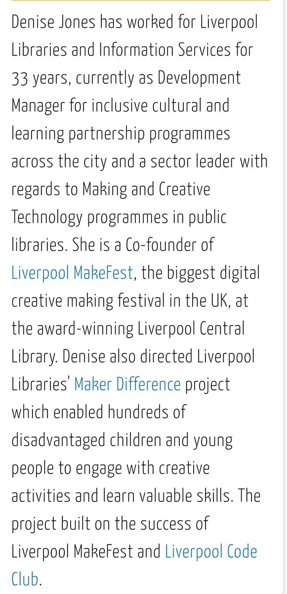 Ka81's tweet image. Can I be 1st to congratulate @LibraryDenJ on being listed as a @DOIT_Europe_Net DOIT #HERO 4 the #H2020 @EU_Commission into #MakerEducation
For 35 YEARS she has championed #inclusion #education #tech in #libraries. She's an amazing #librarian 👋 @DcmsLibraries @Liverpoollib