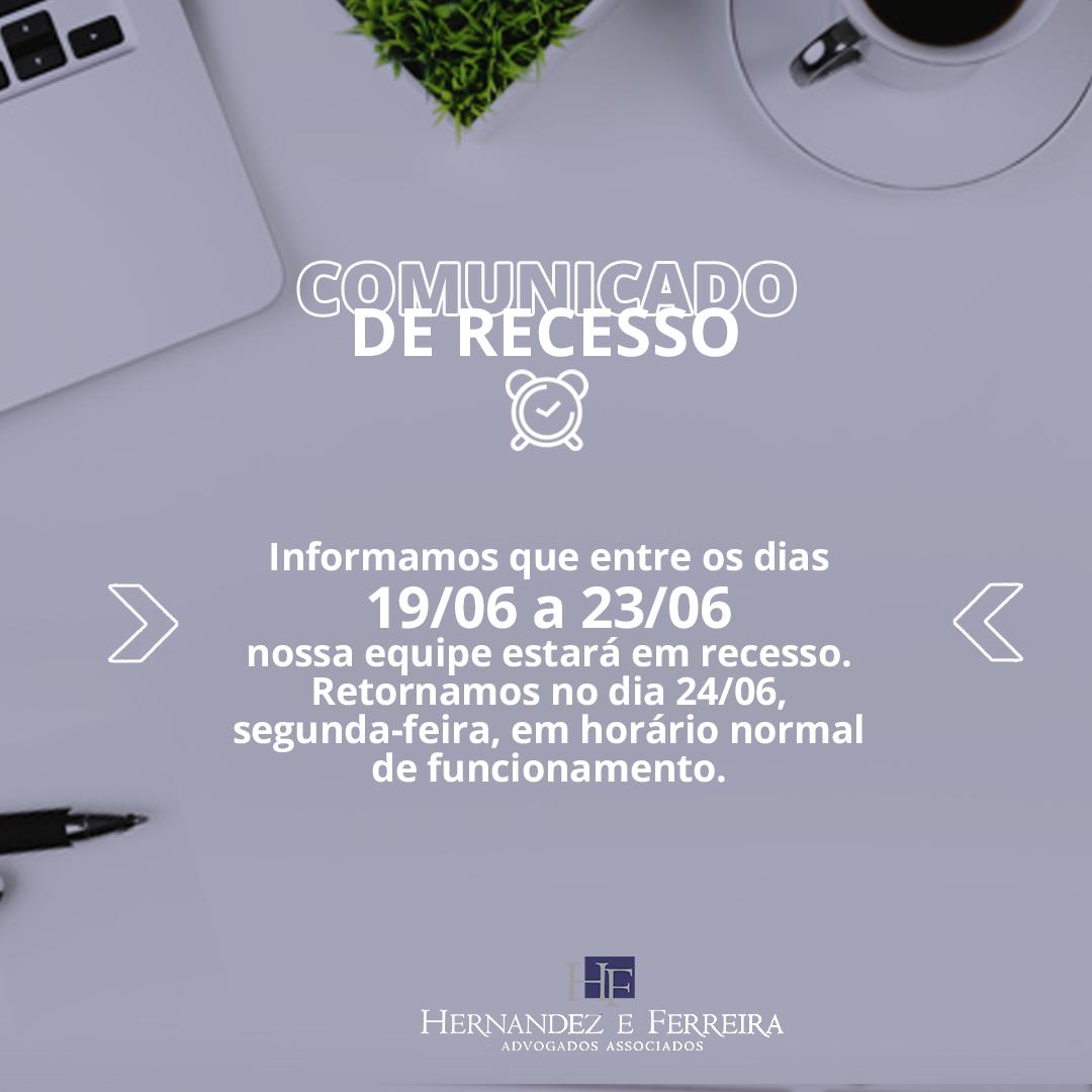 hernandezef's tweet photo. Caros amigos e clientes, informamos que entre os dias 19/06 e 23/06 não haverá expediente de atendimento no escritório.
Retornamos no dia 24/06, segunda-feira, em horário normal de funcionamento.
Desejamos a todos um bom descanso! https://t.co/vWLyICda2x