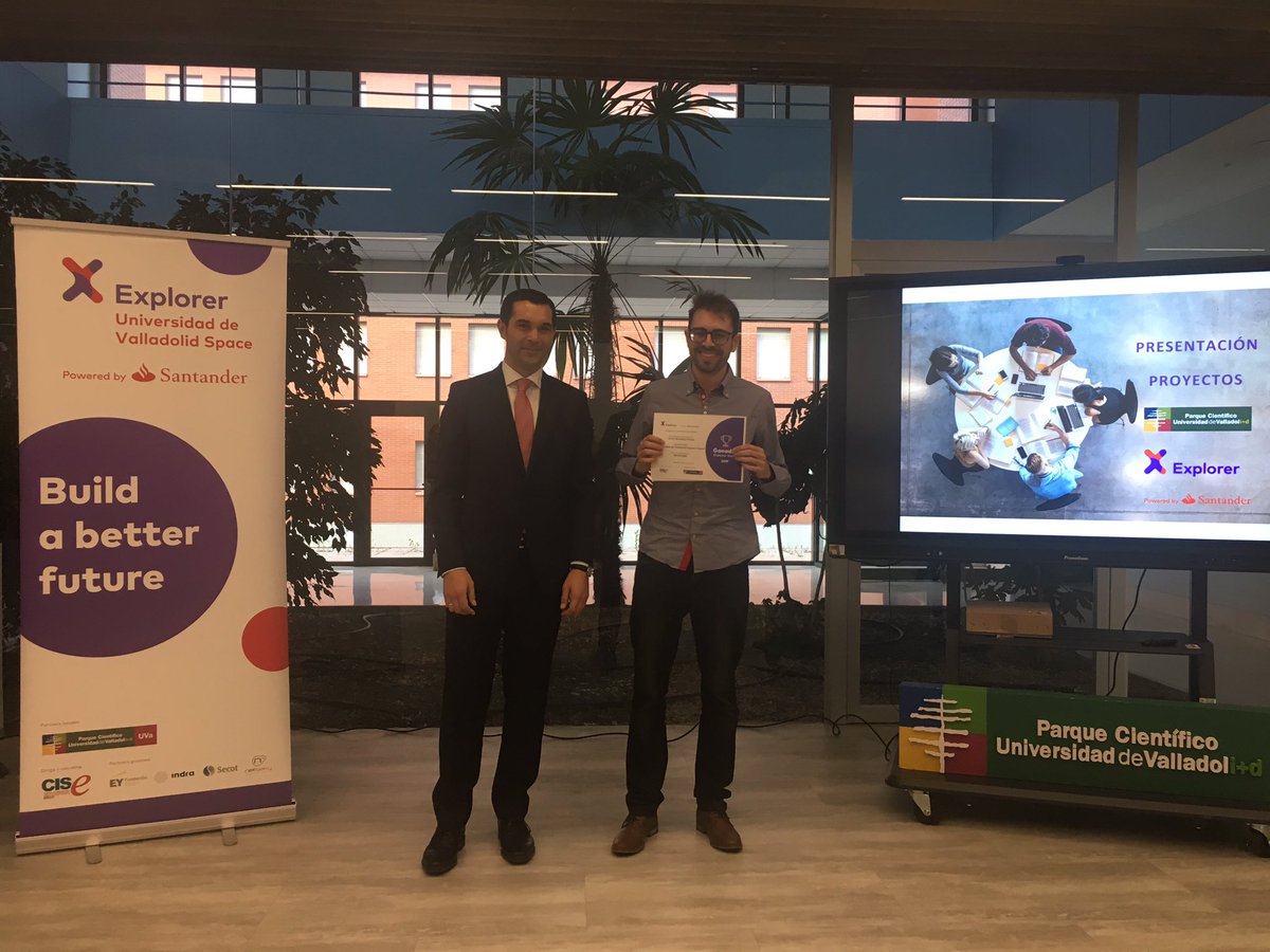 ExplorerUVa's tweet photo. Premio Explorer ‘Jóvenes con ideas’ del Universidad de Valladolid Explorer Space 2019: 

                 TWYNCARE

#SoyExplorer #OrgulloExplorer #Explorer https://t.co/mnEAX0JI2L