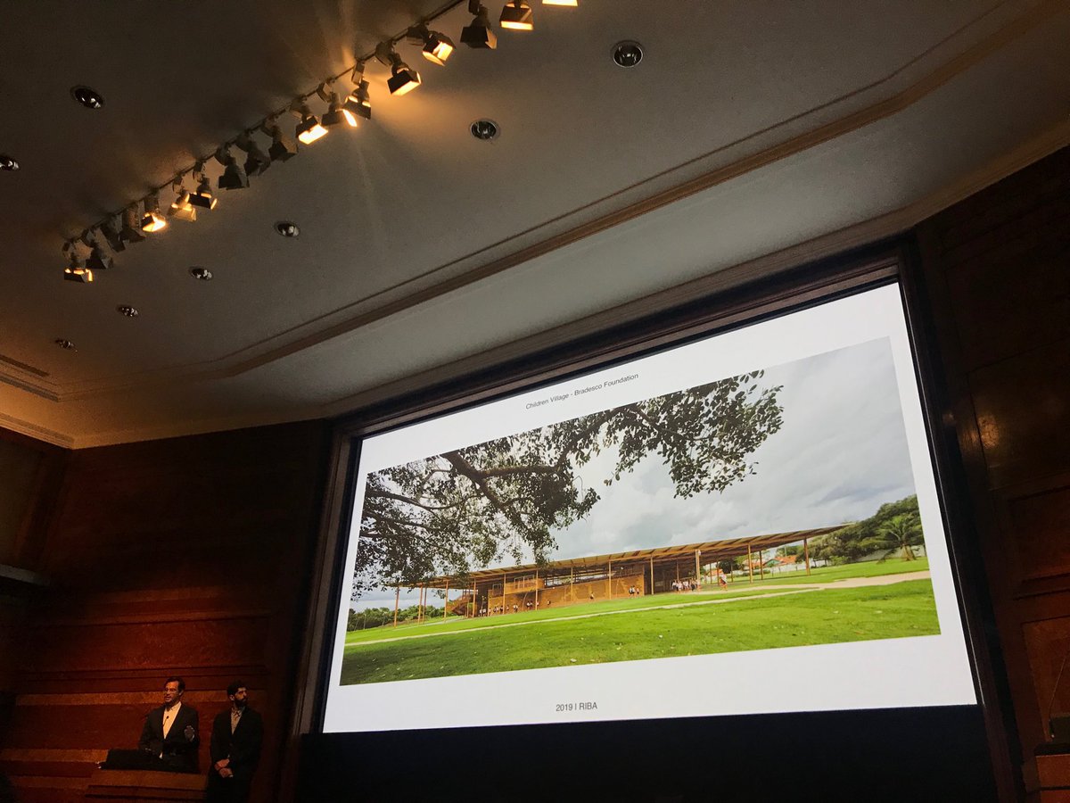 Enjoying listening to how bricks were literally made and sun-dried on (a very remote) site at Aleph Zero’s wonderful Children’s Village in Brasil. Now that’s what we call locally sourced #RIBAVitrA ⁦⁦@RIBA⁩ ⁦@wallpapermag⁩