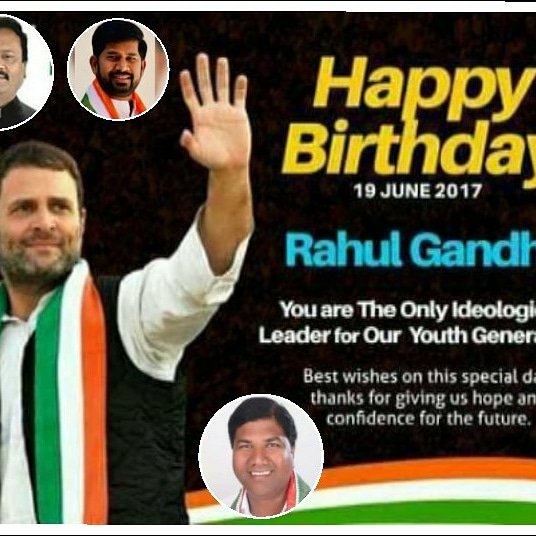 Happy birthday to You AICC President Sri Rahul Gandhi ji Aap Jiyo Hazaro Sal 