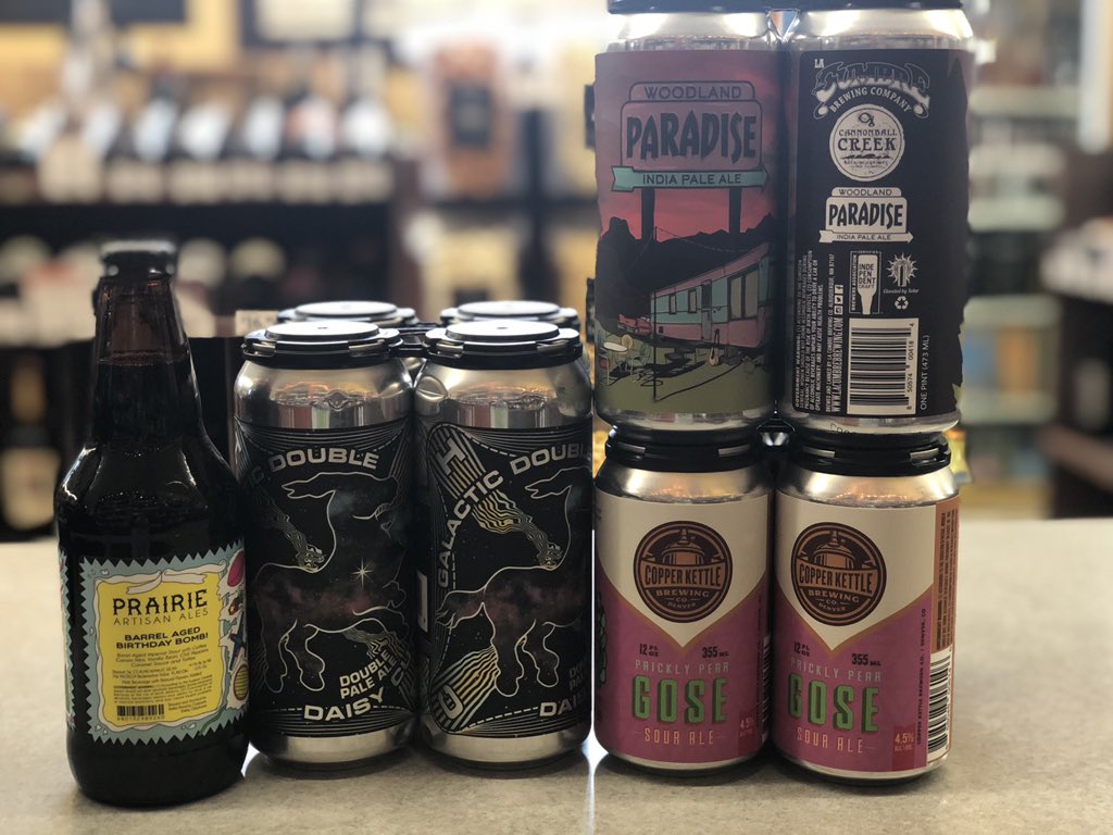 GrapeEx's tweet photo. ‼️‼️New Beer‼️‼️
Double Daisy Cutter from Half Acre AND Birthday Bomb 💣
👏👏👏👏 #beer #grapeex #craftbeer #halfacre https://t.co/U72Z1TBKcz
