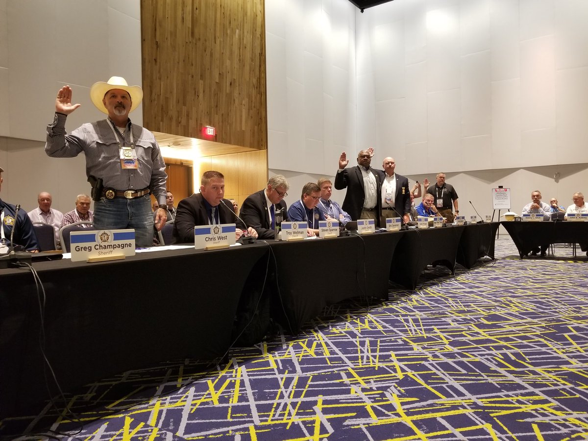 NationalSheriff's tweet photo. Congratulations to the 2019-2020 members of the Executive Committee and Board of Directors! #Sheriffs2019 https://t.co/qzFHiOW3kD