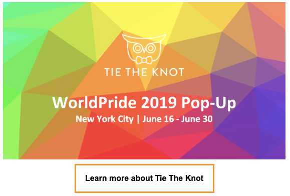 New York City and World Pride Pop Up Event by Tie The Knot