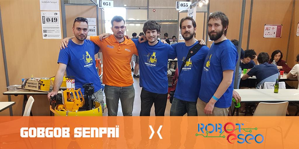 Gobgob Senpaï, et leur robot chariot élevateur ! Une équipe qui montre que la robotique rassemble les passionnés de toute l'Europe.
<a href="/GobGobTechno/">GobGob Technology</a> 
~MR