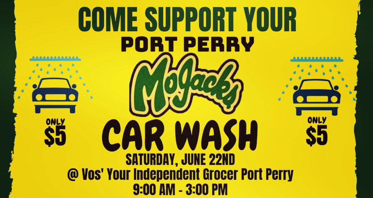 Port Perry Mojacks On Twitter Car Wash Support Your Mojacks