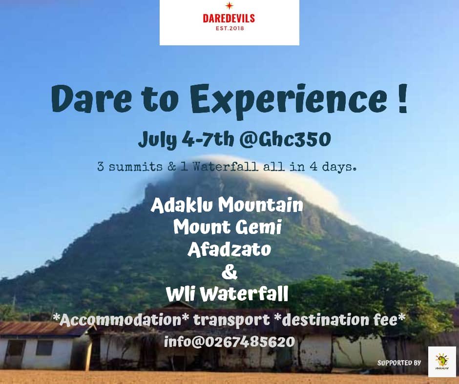 destinatlegon19's tweet photo. "An adventure is an exciting experience that is typically a bold, undertaking."
So why don't you take that bold step and join this upcoming adventure!
Hiking 3 mountains and descending a waterfall 
How ready are you 🤔 let’s make it happen ✊🏿 https://t.co/Ab6ZVne9uu