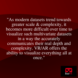 BadVR_Inc's tweet photo. #WhyVR: Did you know that over 20% of the world’s companies store over 1 petabyte of data, while simultaneously the amount of data being stored globally doubles every two years? 
#VR #AR #VirtualReality #XR #AugmentedReality #data #bigdata #datavisuzliation #analytics https://t.co/CDRGbiY2lB