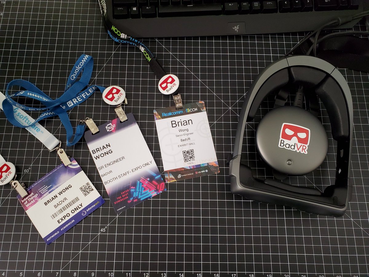 bwongxr's tweet image. Whew! @IoTWorldSeries, @ARealityEvent &amp;amp; @REALCOMMtweet back to back to back! Thanks to everyone that came by to try @BadVR_Inc&apos;s demos! Now I&apos;m ready to put in some serious @MagicLeap #SeeSignal engineering time!