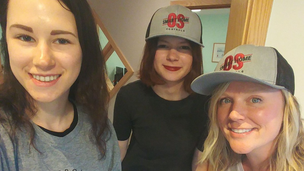 CasterComm's tweet image. We ❤️ our @Control4 team for gifting to us some #Control4OS3 #swag-- @alexcrabb, @LauraShoebell, and @merryshoebell are rocking them around the office. #iworkinPR #SmartHomeOS