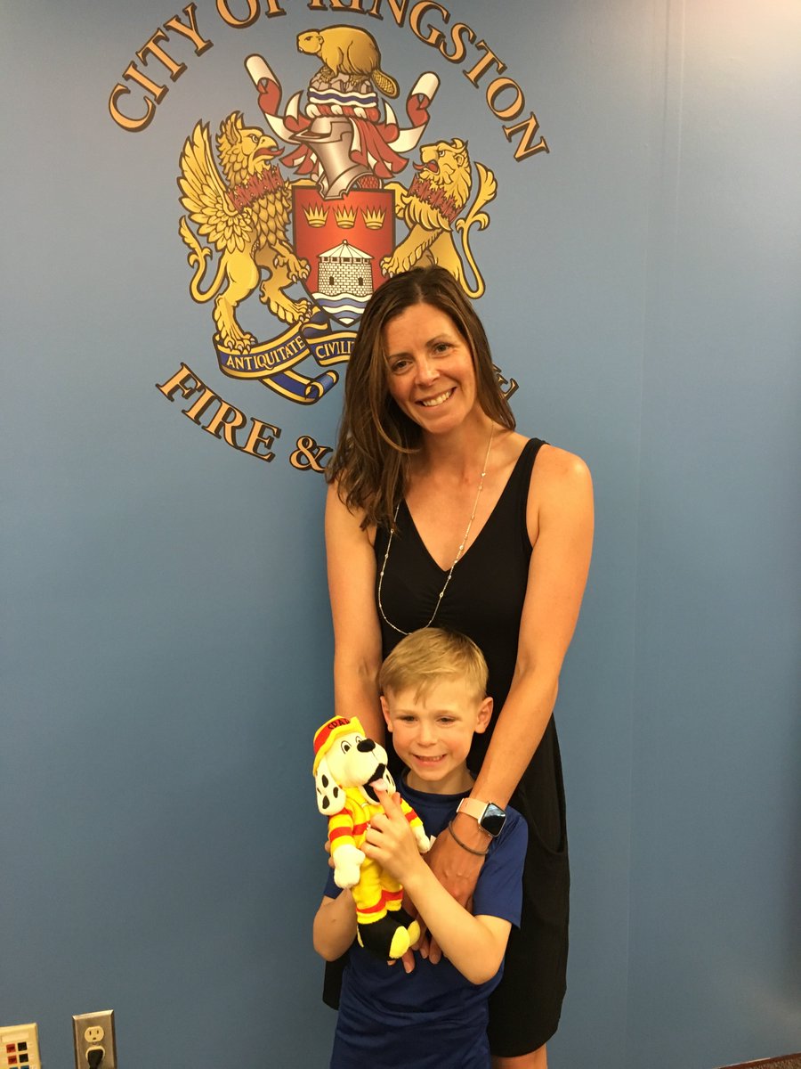 KtownFire's tweet image. Congratulations, Charlie! 

Charlie (pictured with mom, Heather) entered his name into a draw at our 'Be Holiday Smart' public education event held  Saturday, in partnership with the Beer Store and Office of the Fire Marshall &amp;amp; Emergency Management. Charlie had the lucky ballot!