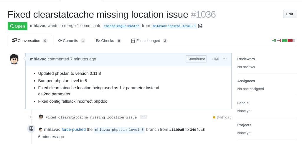 m_hlavac's tweet image. Thank you @frankdejonge for merging my pull request to github.com/thephpleague/f… so fast - I really get a good feeling from contributing!

Also I am surprised that PHPStan can always find something and that you managed to fix it 5mins before I opened the PR 😂😂
