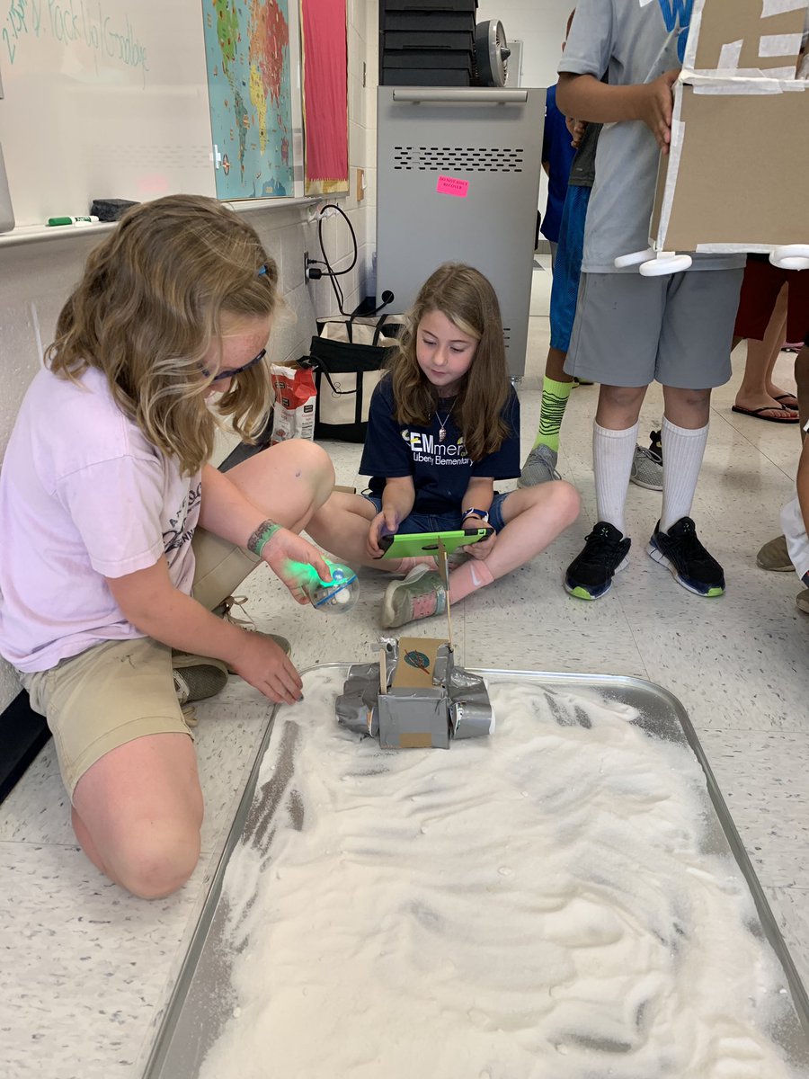 MsPeckham_LIB's tweet photo. Today we drove rovers across different terrain, built rocket ships, and made a protective glove for an astronaut! #STEMmerWeek #LibEagles19 https://t.co/RvKkA2th73