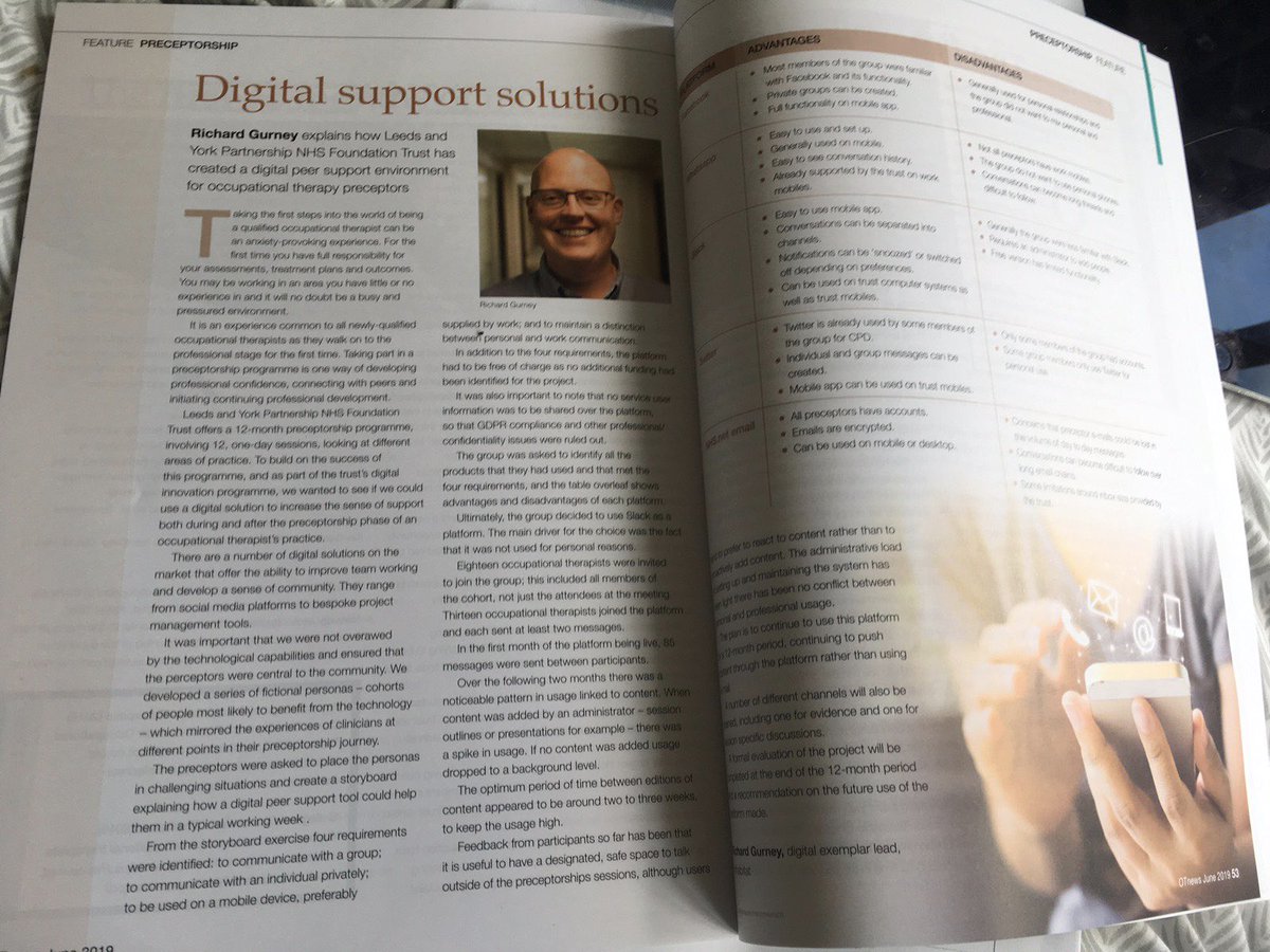 rhgurney's tweet photo. Just got back from   RCOT conference promoting the use of OT models to power @LeedsandYorkPFT digital innovation to find my article on digital codesign with AHP preceptors has been published!  Exciting times! https://t.co/GOHEsuIf7r