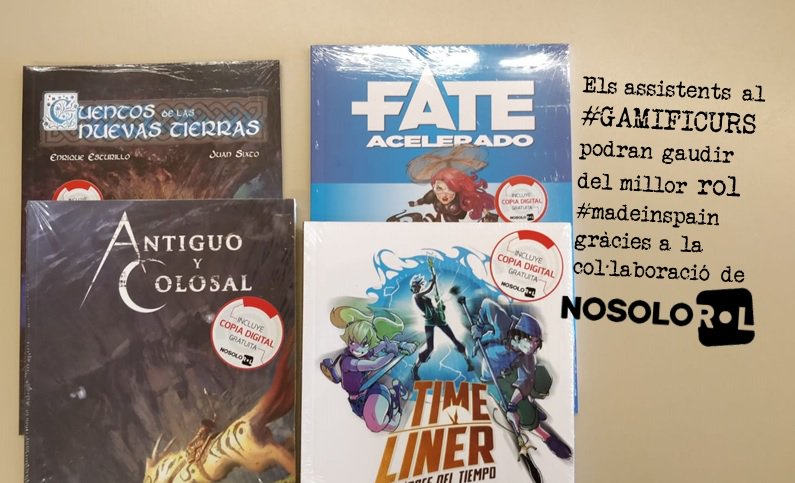 natxo1d10's tweet photo. Gràcies a @Nosolorol els assistents al #gamificurs d'enguany podran gaudir d'una nova edició pràctica de tallers de #jocs de #rol! Apunteu-vos-hi! https://t.co/LP6UIeUDiP