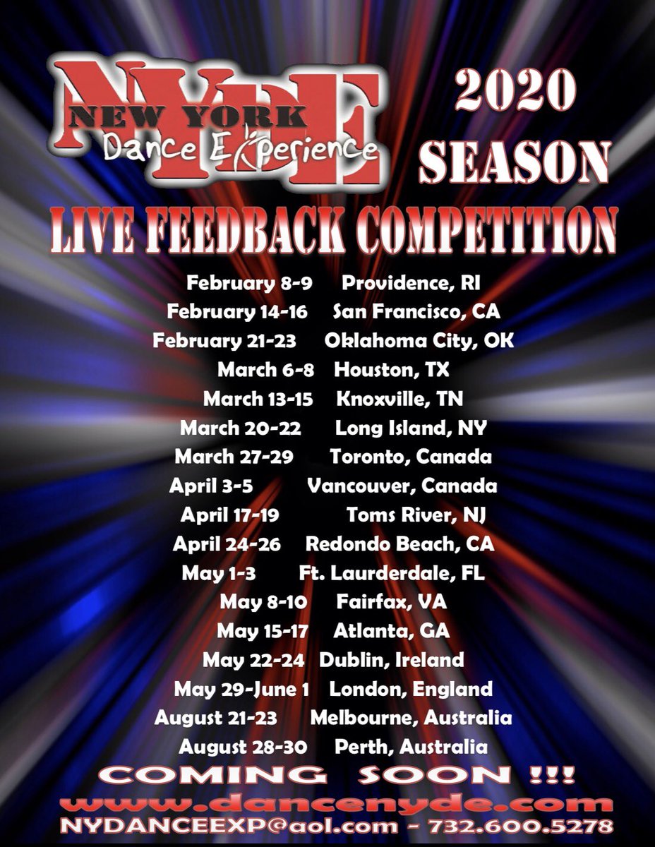 2020 Relaunch!! All new cities all LIVE feedback competition ONLY CHECK IT OUT!