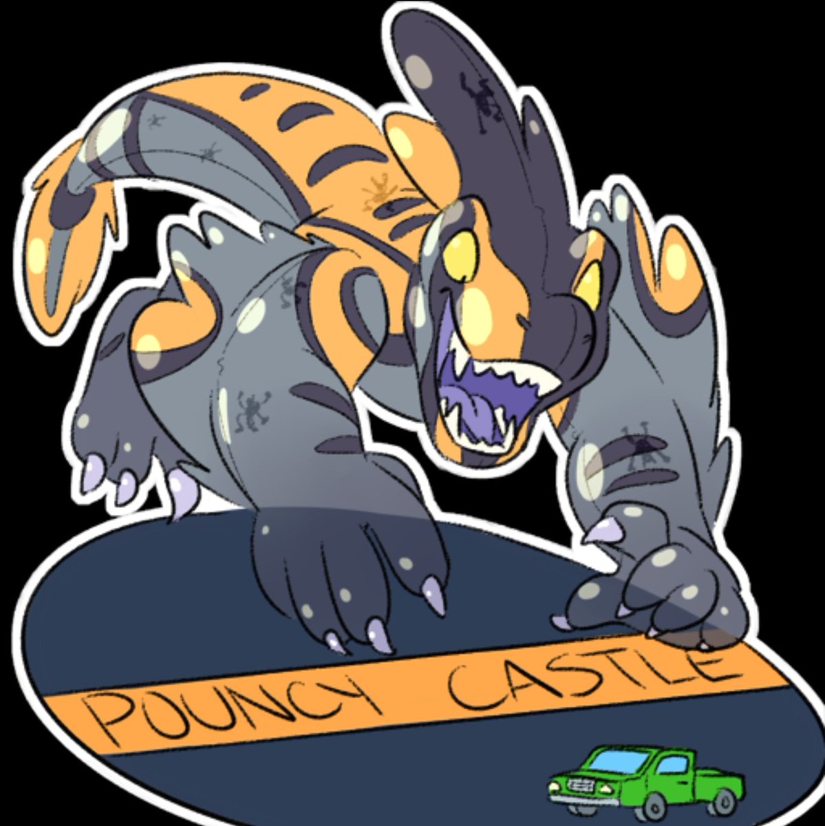 ZakuraTech's tweet photo. Blake (@Kurrikage) is bouncing along gobbling up fast food
The raptor knows he's dinomite; now that hes blown up to scale he's inflating his ego further by giving people the ride of their lives in a living breathing Pouncy Castle.
#PoolToyPandemonium
#SizeTwitter
π¨ @GoatTrain https://t.co/1VbBx533d4