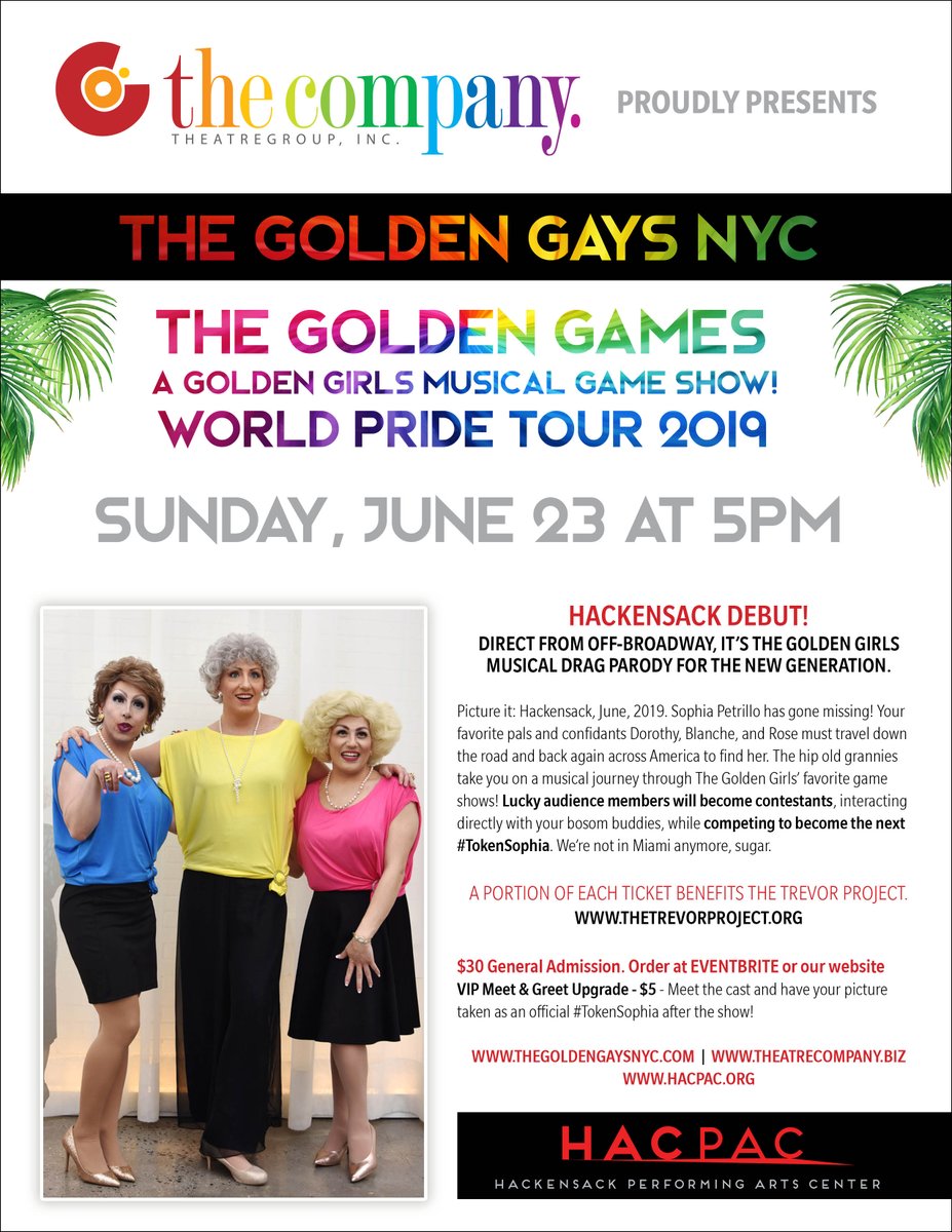 CoTheatreGroup's tweet photo. 1st time in Bergen County! A fun and funny event. $5 meet and greet upgrade available aftr the show.  Jun 23 Hackensack Performing Arts Center.  102 State Street, Hackensack, NJ.  Limited General Seating:
https://t.co/vM159nNFqV https://t.co/wVtASGct2D