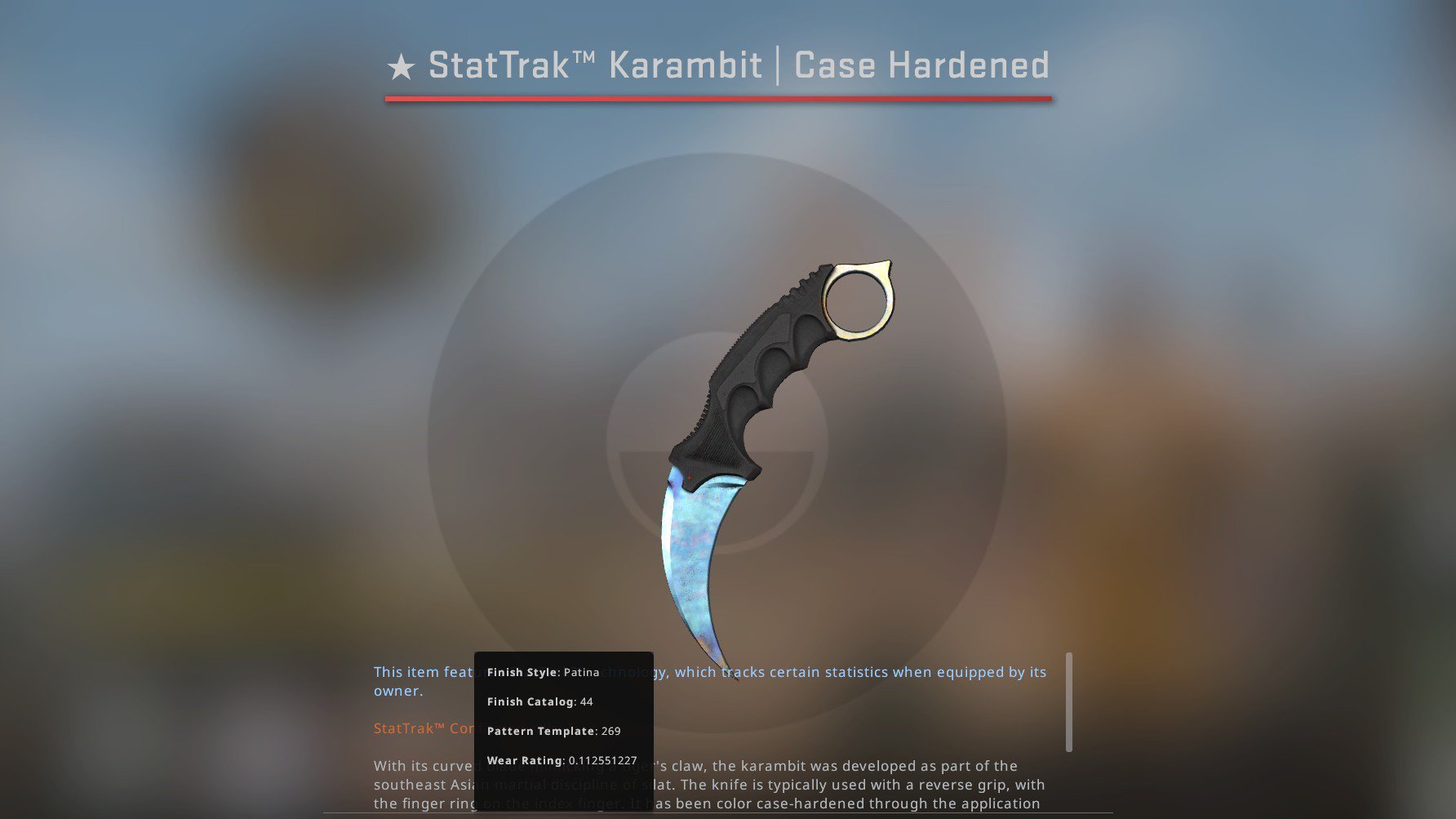 Karambit | Case Hardened Pattern#269 Blue Gem